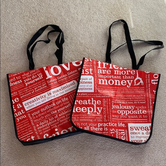 Lululemon Large Reusable Totes - Set of 2